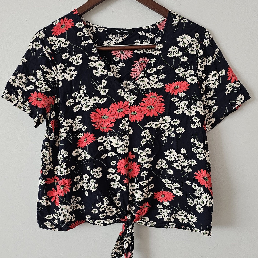 Madewell tie front top